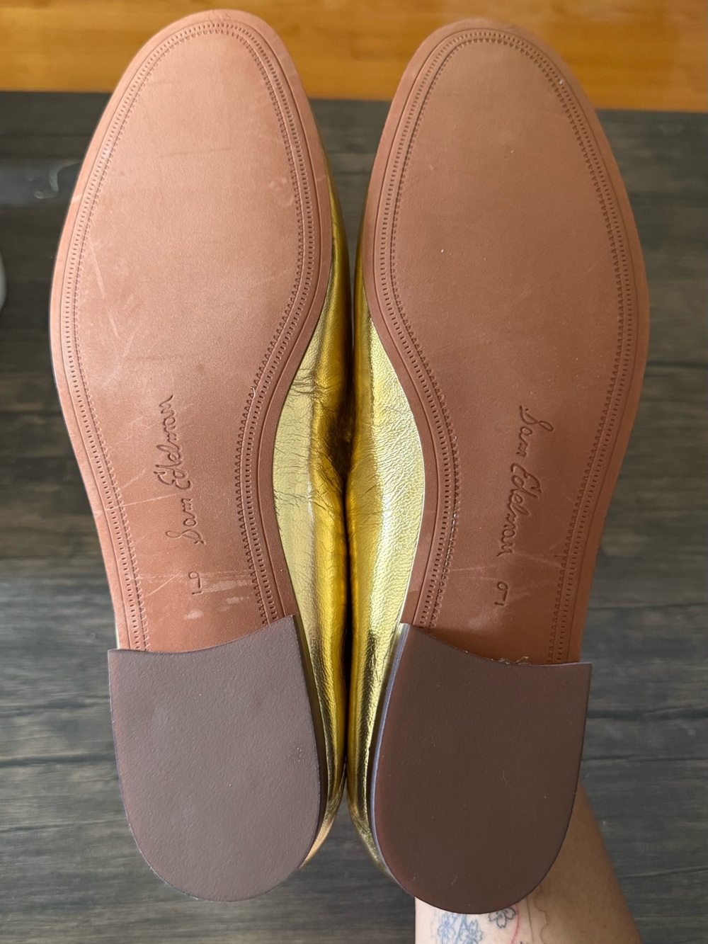 Sam Edelman Metallic Gold Bit Loafer - Picture 4 of 8